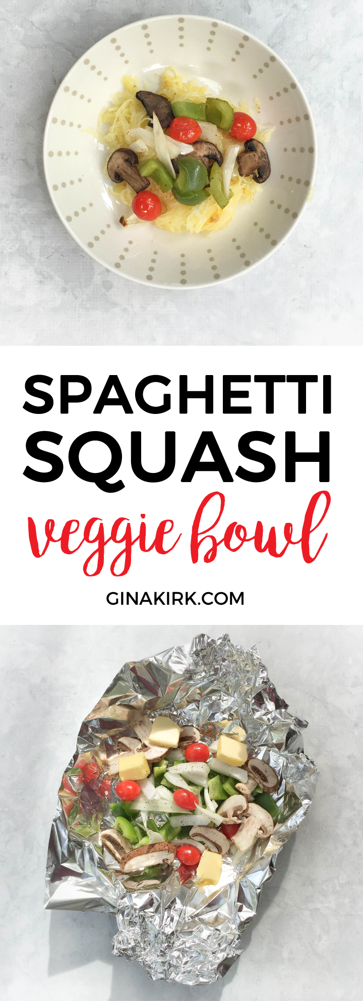 Spaghetti Squash veggie bowl, an easy weeknight recipe for grilling or feeding a family. MomLifeMustHaves.com