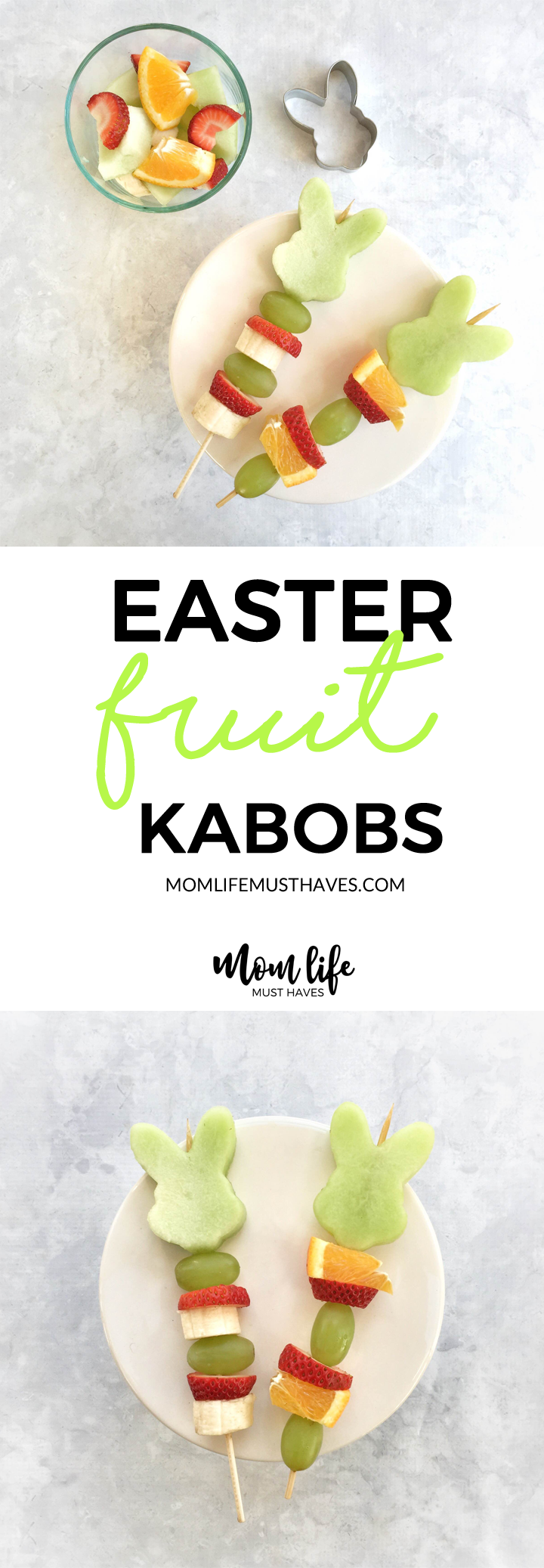 Easter fruit kabobs for kids! Healthy Easter snack idea @ momlifemusthaves.com