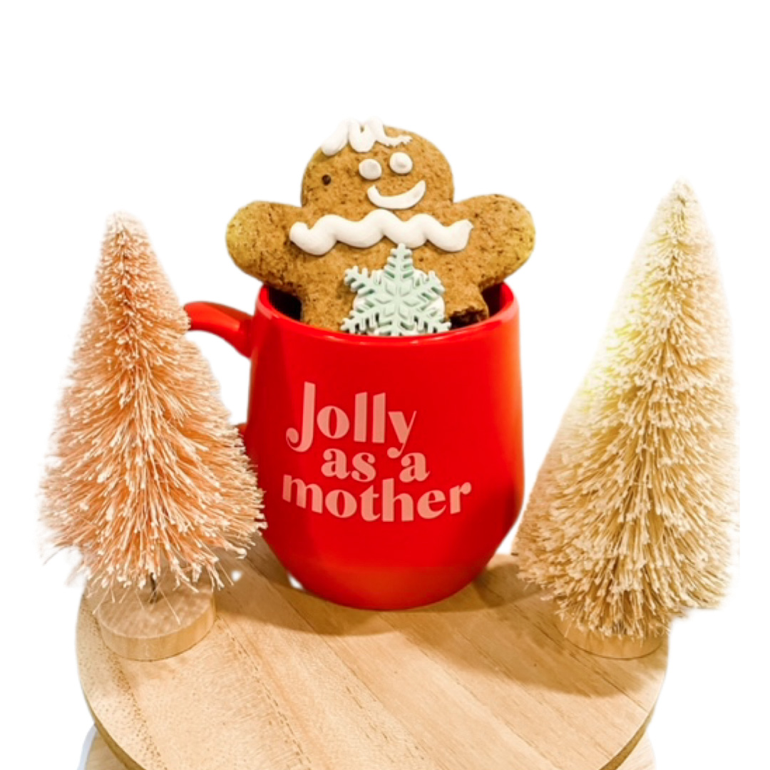 jolly as a mother mug - gingerbread
